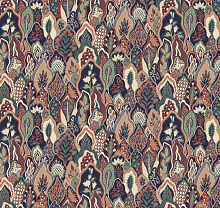 Чёрные обои с цветами Loymina British Style Forest Brit4 022